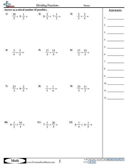 6.ns.1 Worksheets | Free - CommonCoreSheets