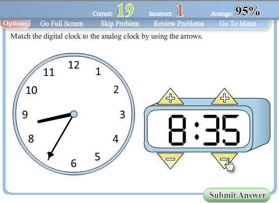 Reading an Analog Clock (5 minute increments)  Worksheet -  worksheet