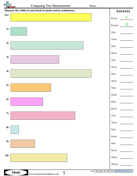 measurement worksheets free commoncoresheets