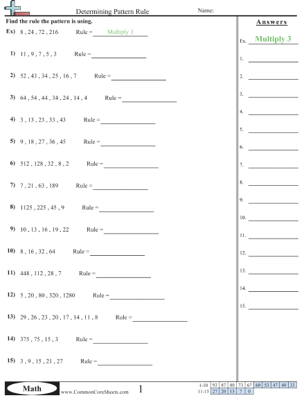 patterns function machine worksheets free commoncoresheets