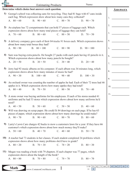 3.nbt.1 Worksheets | Free - CommonCoreSheets