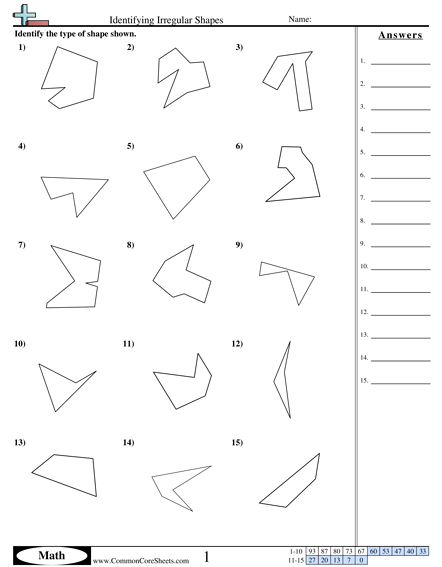 regular and irregular polygons worksheet